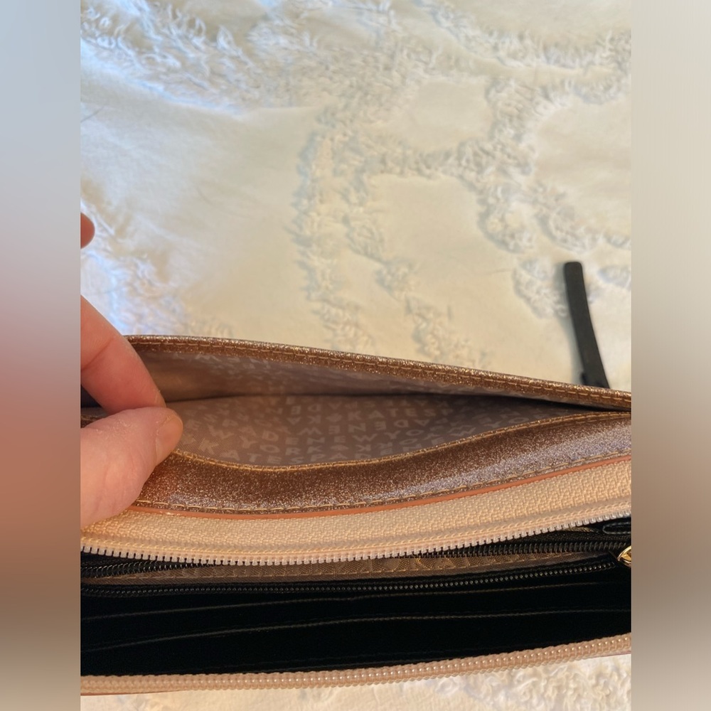 Kate Spade Rose Gold Glitter Wallet - Picture 6 of 12
